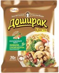 Лапша быстрого приготовления, Доширак 70 г Квисти со вкусом грибов пакет