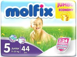 Подгузники 44 шт. Molfix джуниор 11-25 кг р. 5